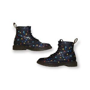 Doc Dr Martens Wild Heart Pascal‎ Side Zip Combat Boots Girls 3 US